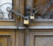 Chained and locked church doors