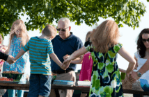 Church picnic with people of many different ages