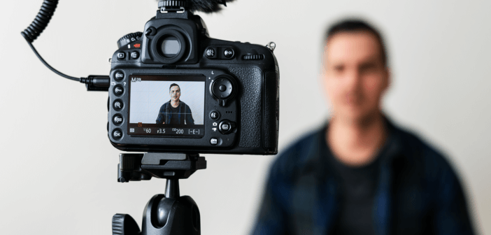 Video camera streaming a pastor